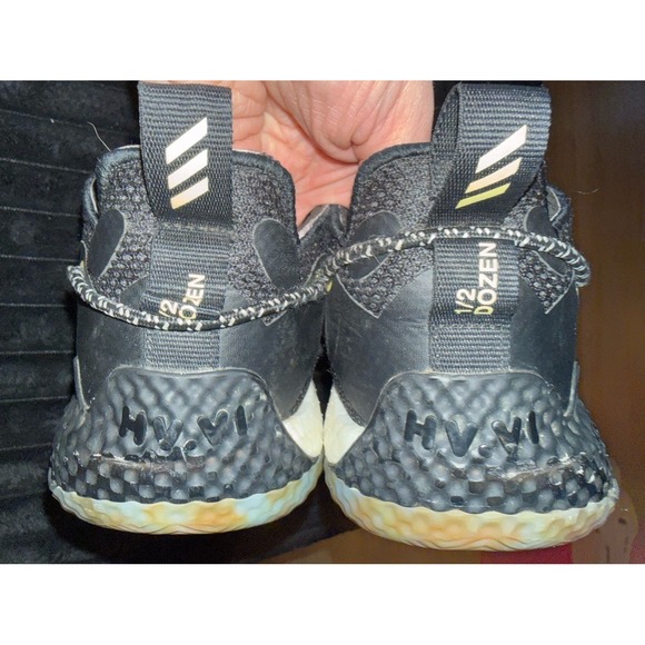 Adidas Adult Harden Vol. 6 Basketball Shoe Size 5 Black, Yellow, Purple - Picture 2 of 16
